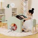 GINGER HOME Παιδικό τραπέζι με 2 καρέκλες - Σπίτι πολλαπλών δραστηριοτήτων με μαύρο πίνακα, ζωγραφική και τραπέζι ανάγνωσης