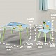 Детска Маса със Столчета GINGER HOME за Рисуване, Игра, Хранене, Дървена, Детска Стая SAFARI