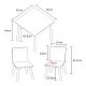 Детска Маса със Столчета GINGER HOME за Рисуване, Игра, Хранене, Дървена, DINOSAUR