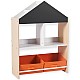Παιδικό ντουλάπι GINGER HOME, Ράφι για παιχνίδια και βιβλία με μαύρη σανίδα γραφής, σπίτι, ξύλο