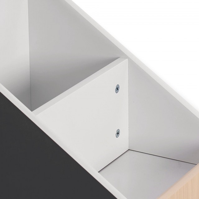 Παιδικό ντουλάπι GINGER HOME, Ράφι για παιχνίδια και βιβλία με μαύρη σανίδα γραφής, σπίτι, ξύλο
