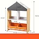 Παιδικό ντουλάπι GINGER HOME, Ράφι για παιχνίδια και βιβλία με μαύρη σανίδα γραφής, σπίτι, ξύλο