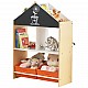 Παιδικό ντουλάπι GINGER HOME, Ράφι για παιχνίδια και βιβλία με μαύρη σανίδα γραφής, σπίτι, ξύλο