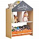 Παιδικό ντουλάπι GINGER HOME, Ράφι για παιχνίδια και βιβλία με μαύρη σανίδα γραφής, σπίτι, ξύλο