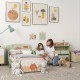Детско Легло GINGER HOME, Защита от Падане, Дървено, Подматрачна Рамка 70х140 см, FOREST