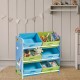 Органайзер за Играчки GINGER HOME, Етажерка за Детска Стая с Кутии за Съхранение, SAFARI