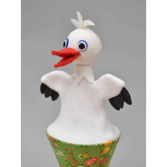 Κουκλοθέατρο με χωνάκι και ξύλινο ραβδί Stork 20 cm.