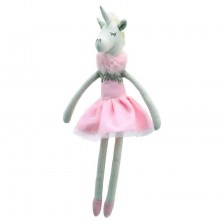 Κούκλα Wilberry Rag Unicorn σε ροζ χρώμα 30 cm.