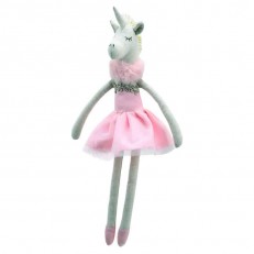 Κούκλα Wilberry Rag Unicorn σε ροζ χρώμα 30 cm.