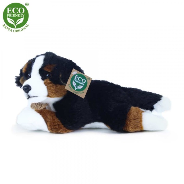Λούτρινο σκυλί Bernese Mountain Dog ξαπλωμένος 23 cm.
