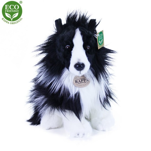 Λούτρινο Dog Border Collie κάθεται 30 cm.