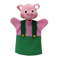 Μαριονέτα για θέατρο Piggy green 26 cm.