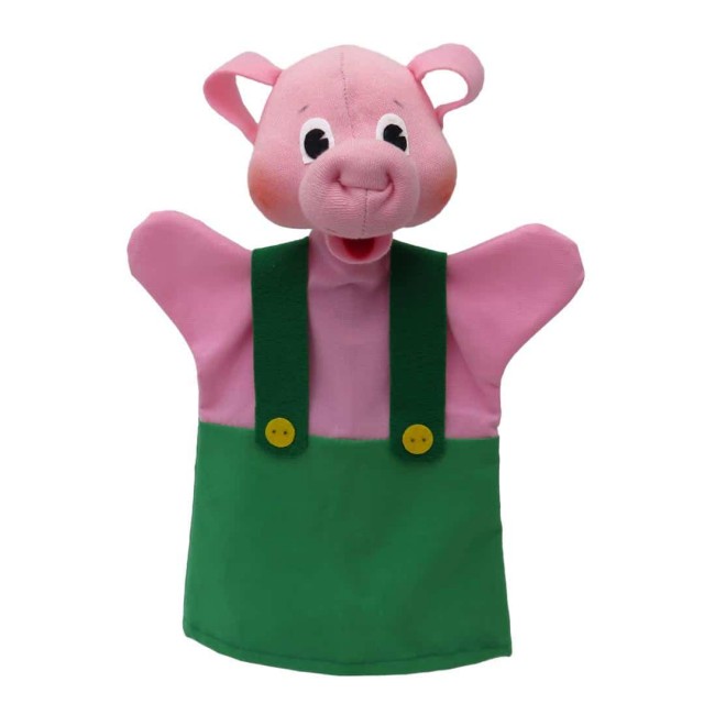 Μαριονέτα για θέατρο Piggy green 26 cm.