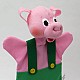 Μαριονέτα για θέατρο Piggy green 26 cm.