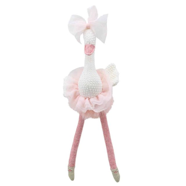 Κούκλα Wilberry Rag Swan σε ροζ χρώμα 30 cm.