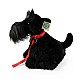 Λούτρινο Schnauzer που κάθεται σε λουρί 30 cm.