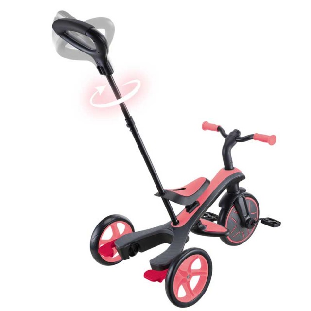 Τρίκυκλο GLOBBER EXPLORER 4 σε 1 με τέντα - ροζ