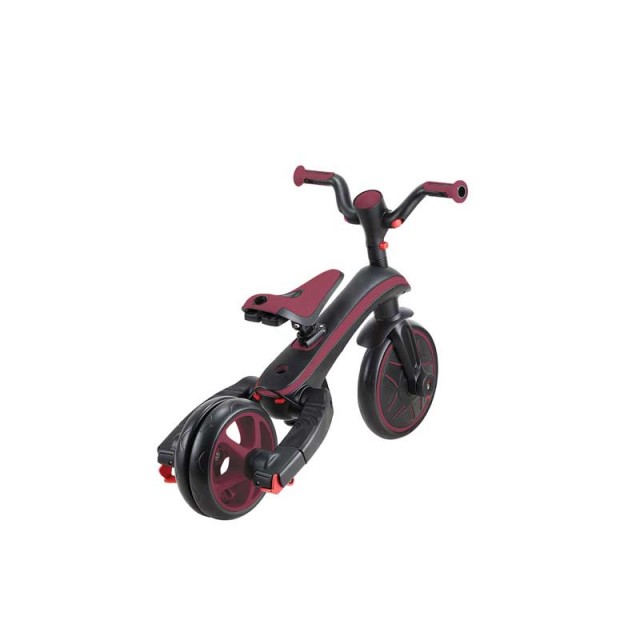 Παιδικό τρίκυκλο 4 σε 1 GLOBBER EXPLORER TRIKE ΠΤΥΣΣΟΜΕΝΟ, πτυσσόμενο, μπορντό χρώμα