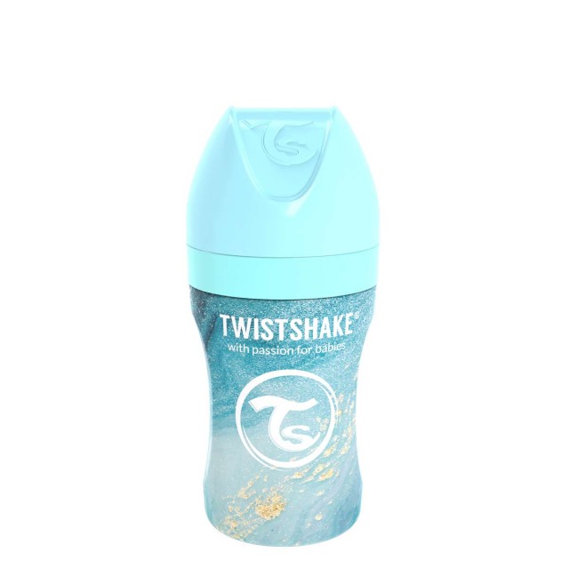Μπιμπερό Twistshake 260 ml από ανοξείδωτο ατσάλι - Μαρμάρινο μπλε