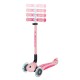 Globber Go Up Deluxe Flash Lights παιδικό αναδιπλούμενο σκούτερ με γονικό έλεγχο, ροζ