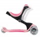 Globber Go Up Deluxe Flash Lights παιδικό αναδιπλούμενο σκούτερ με γονικό έλεγχο, ροζ
