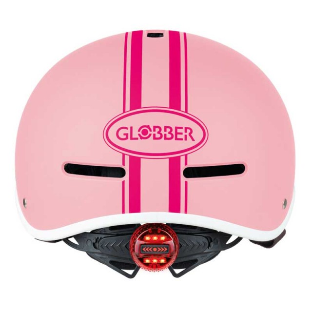 Φωτεινό παιδικό κράνος Globber Master XS/S (47-51cm), παστέλ ροζ