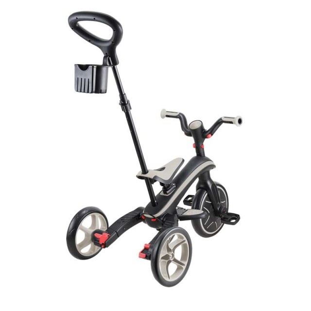 Παιδικό τρίκυκλο 4 σε 1 GLOBBER EXPLORER TRIKE FOLDABLE, πτυσσόμενο, μπεζ χρώμα