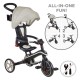Παιδικό τρίκυκλο 4 σε 1 GLOBBER EXPLORER TRIKE FOLDABLE, πτυσσόμενο, μπεζ χρώμα