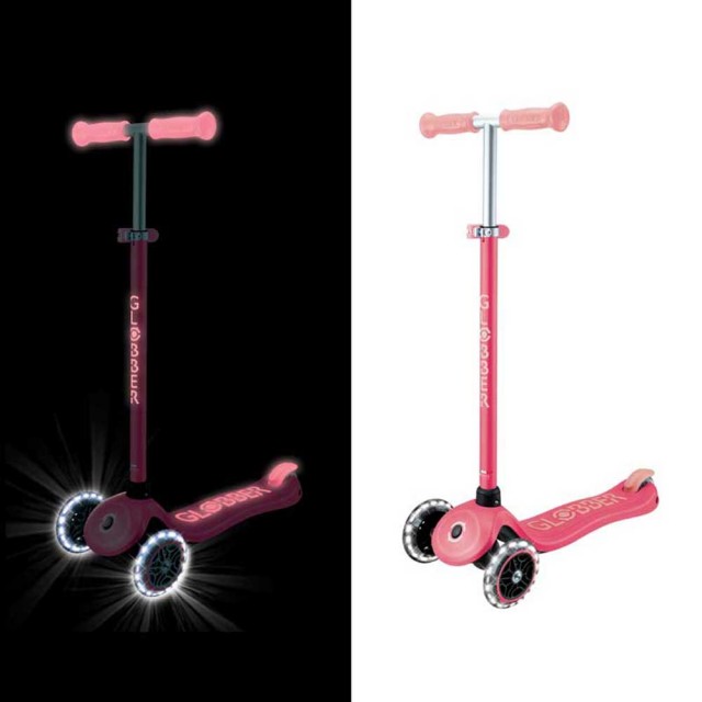 Παιδικό πατίνι με φωτιζόμενους τροχούς PRIMO PLUS GLOW LIGHTS, κοραλί