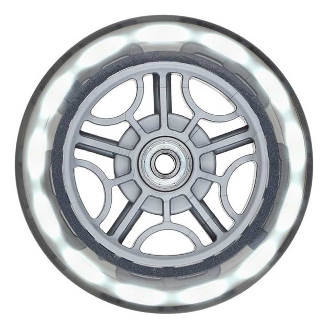 Εφεδρικοί τροχοί με λευκό φως LED, 121 mm για σκούτερ GLOBBER