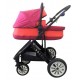 Καρότσι Zooper Flamenco Flaming Plaid 2 σε 1, κόκκινο