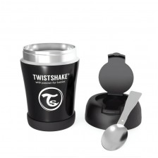Δοχείο τροφίμων Twistshake από ανοξείδωτο ατσάλι 6+ μηνών Μαύρο