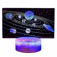 Παιδικό νυχτερινό φως LED 3D, ηλιακό σύστημα, με δυνατότητα αλλαγής χρώματος, 20 εκ.