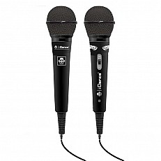 Ηχείο Bluetooth καραόκε με 2 μικρόφωνα και λάμπα LED, μαύρο