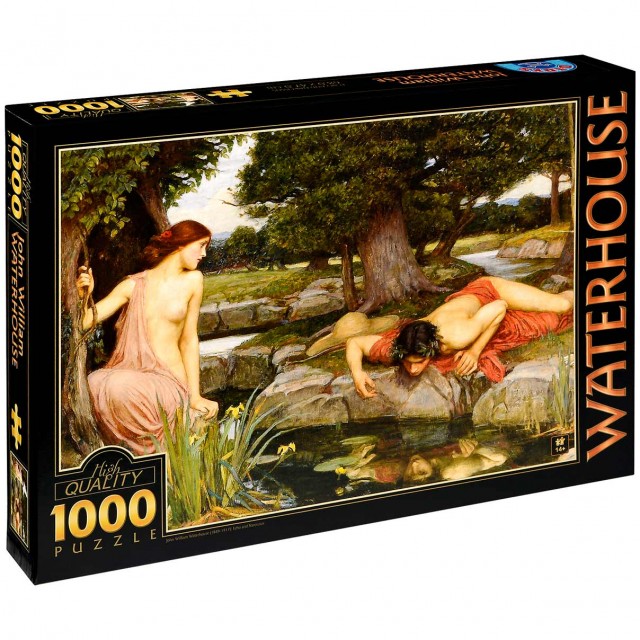 D-Toys 1000 Piece Jigsaw Puzzle - Echo and Narcissus, John William Waterhouse