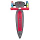 Globber Primo Foldable Lights γκρι-κόκκινο αναδιπλούμενο σκούτερ με φωτεινούς τροχούς