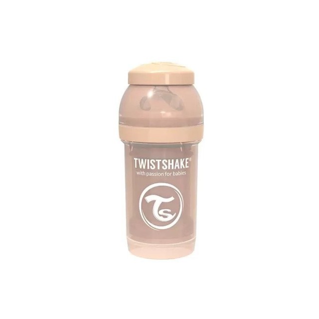 Μπιμπερό κατά των κολικών Twistshake 180 ml μπεζ