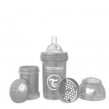 Μπουκάλι κατά των κολικών για μωρά Twistshake 180 ml - Pearl Grey Collection