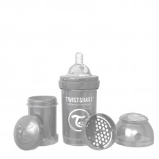 Μπουκάλι κατά των κολικών για μωρά Twistshake 180 ml - Pearl Grey Collection