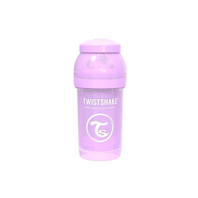 Μπιμπερό κατά των κολικών Twistshake 180 ml μωβ