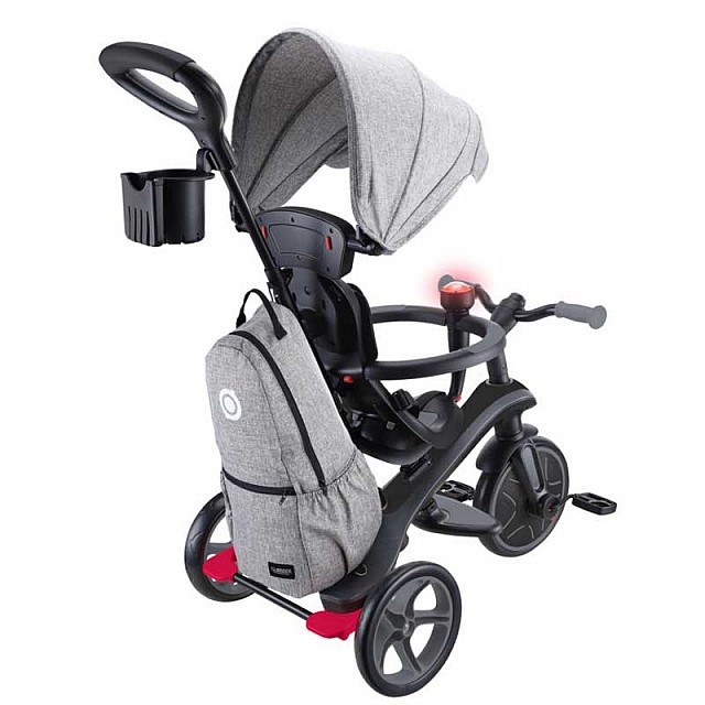 Τρίκυκλο 4 σε 1 GLOBBER EXPLORER TRIKE DELUXE PLAY με τέντα σε μαύρο χρώμα