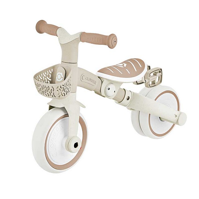 Τρίκυκλο με γονικό έλεγχο 3 σε 1 GLOBBER LEARNING TRIKE PLUS, μπεζ