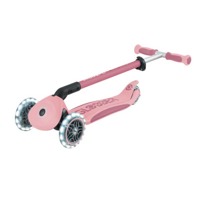 Πατίνι 5 σε 1 GLOBBER GO UP DELUXE LIGHTS 360° - παστέλ ροζ