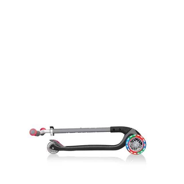 Scooter Globber Master Lights 3 τροχών, μαύρο και κόκκινο