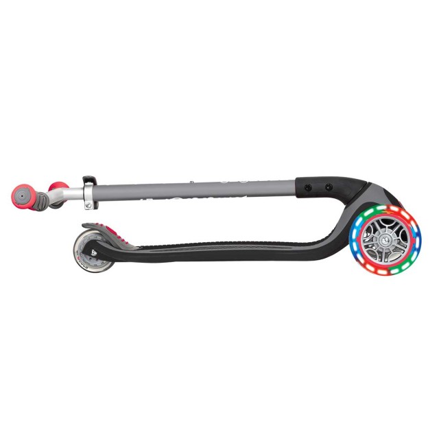 Scooter Globber Master Lights 3 τροχών, μαύρο και κόκκινο