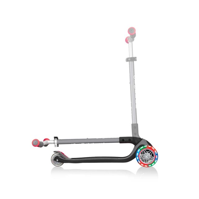 Scooter Globber Master Lights 3 τροχών, μαύρο και κόκκινο