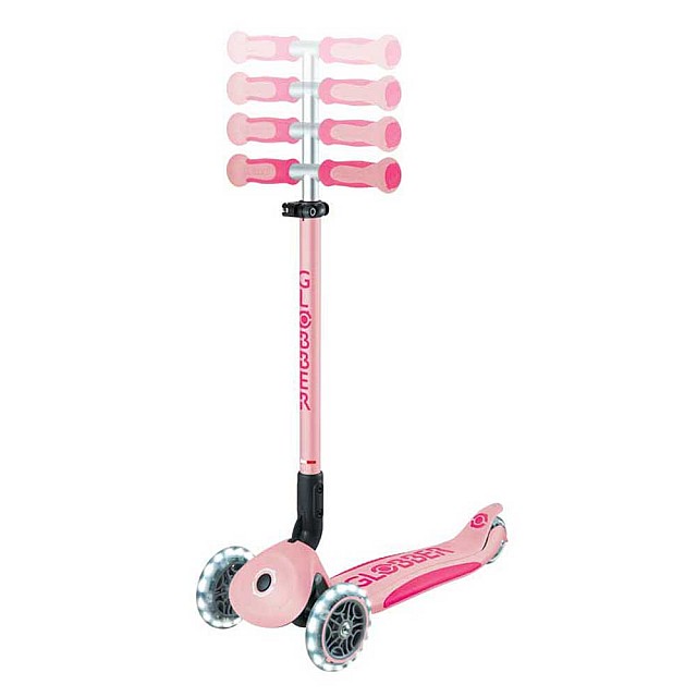 Σκούτερ με γονικό έλεγχο GO UP DELUXE LIGHTS, παστέλ ροζ