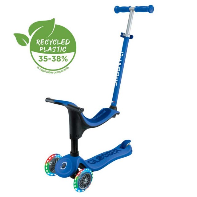 Σκούτερ με κάθισμα 4 σε 1 GLOBBER GO UP SPORTY LIGHT - σκούρο μπλε