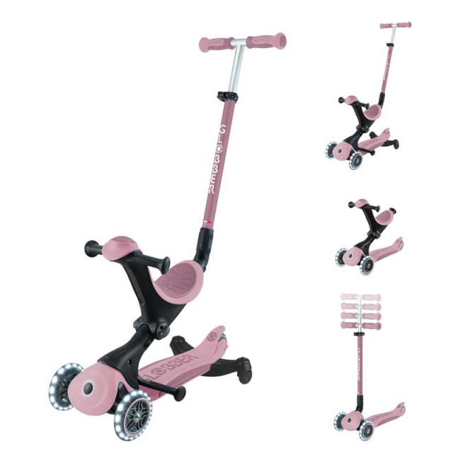 Πατίνι με κάθισμα 5 σε 1 GLOBBER GO UP DELUXE LITS ECOLOGIC 360° - ροζ