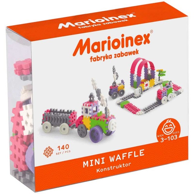 Mini builder για βάφλες 140 τεμαχίων, ροζ